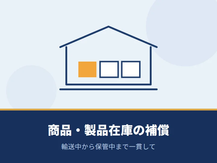 国内外における自社の商品・製品在庫の補償を用意したい（輸送中～保管中リスク）